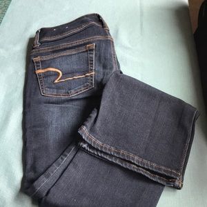 American Eagle kick boot dark wash